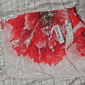 Chiffon button poncho